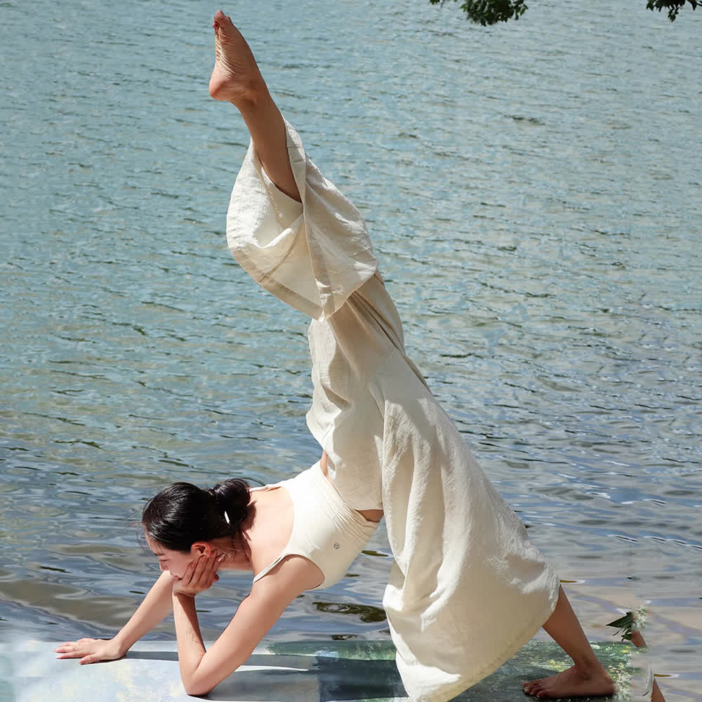 Olivenorma Tencel Cotton Linen Loose Wide-Leg Yoga Pants - image 2