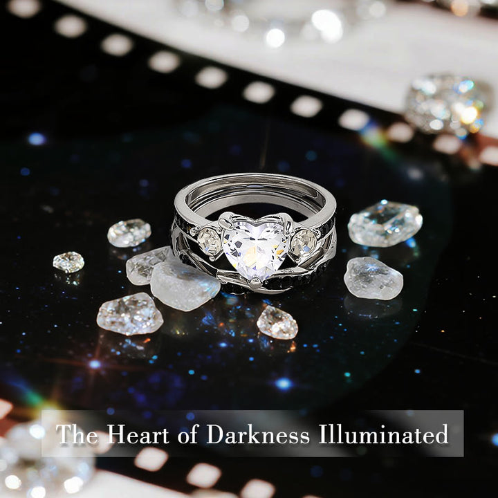 Olivenorma Hades' Heart Galaxy Moissanite Ring - image 3