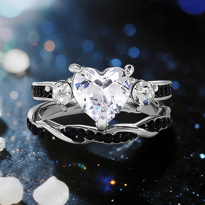 Olivenorma Hades' Heart Galaxy Moissanite Ring - US 10 - image 0
