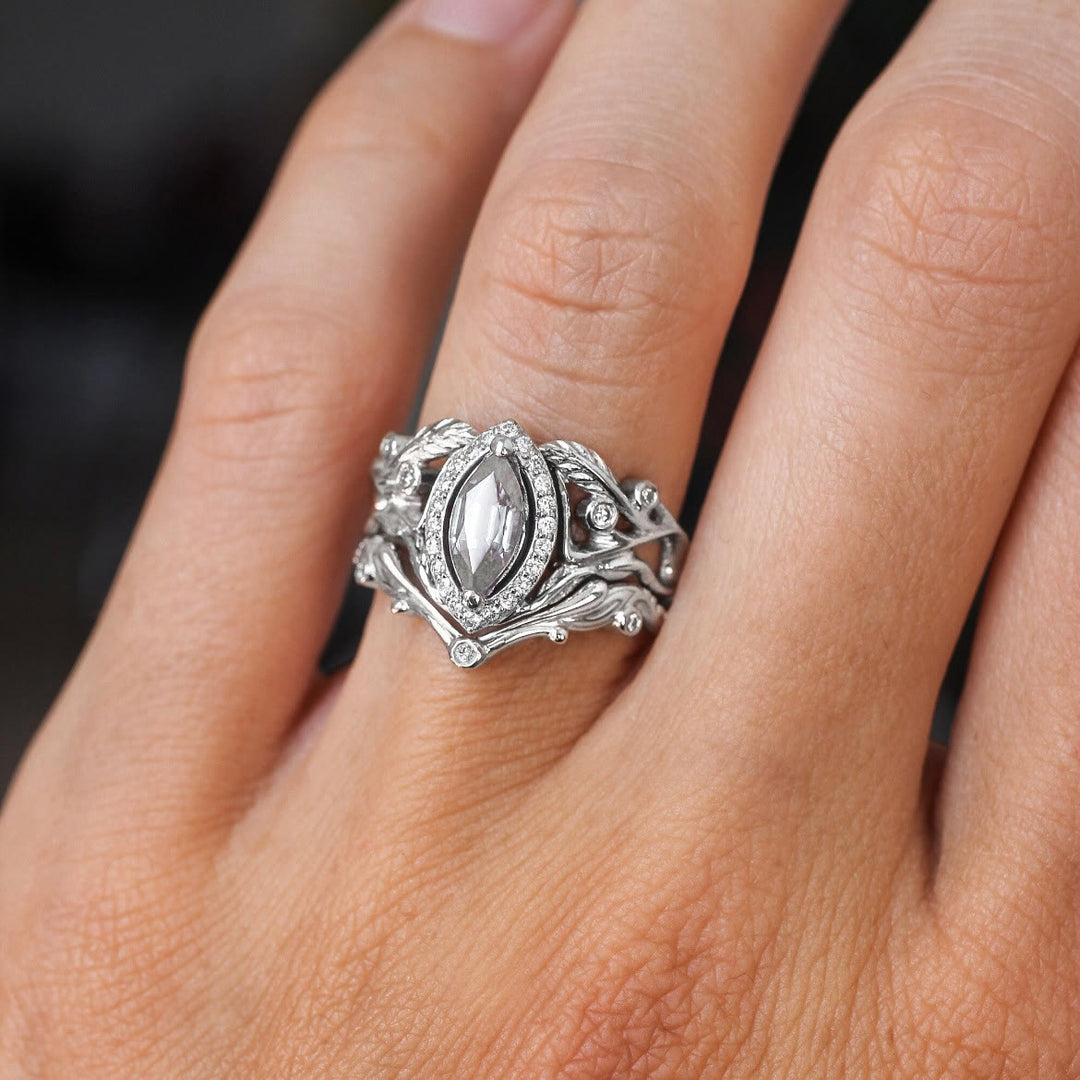 Olivenorma Nyx's Star Marquise-Cut Moissanite Ring - image 1