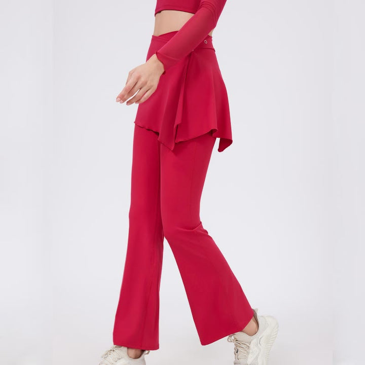 Olivenorma Wide Leg Flare Leggings 2Pcs Hip Cover Up And Yoga Pants Set - image 16