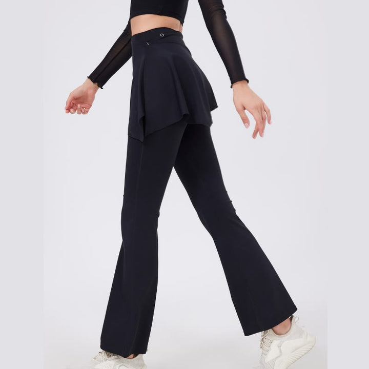 Olivenorma Wide Leg Flare Leggings 2Pcs Hip Cover Up And Yoga Pants Set - image 4