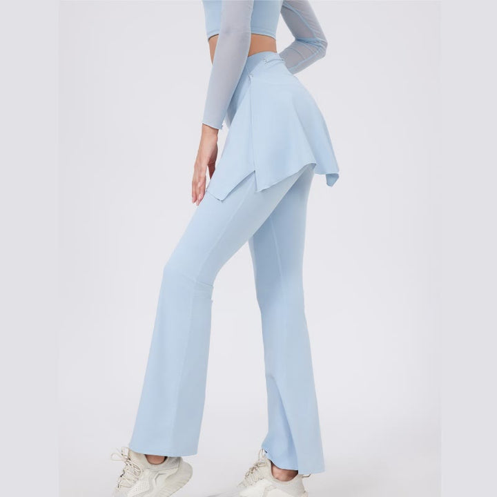 Olivenorma Wide Leg Flare Leggings 2Pcs Hip Cover Up And Yoga Pants Set - image 7