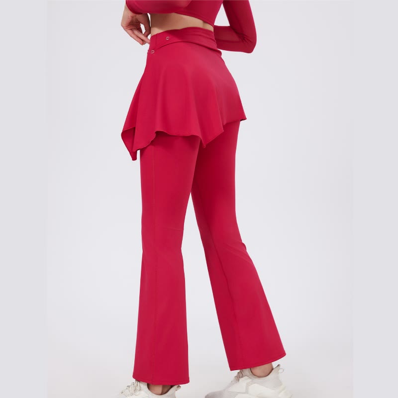 Olivenorma Wide Leg Flare Leggings 2Pcs Hip Cover Up And Yoga Pants Set - image 17