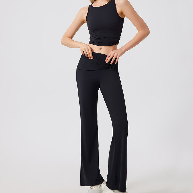 Olivenorma Wide Leg Yoga Pants Casual Knot Work Dress Pants - image 13