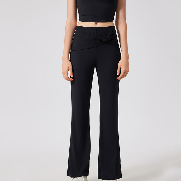 Olivenorma Wide Leg Yoga Pants Casual Knot Work Dress Pants - image 12