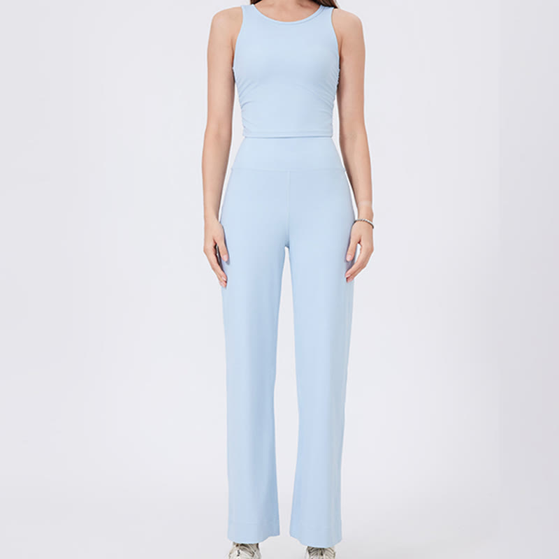 Olivenorma Versatile Straight-Leg Cut Mid Waist Stretch Dress Yoga Pants - image 8