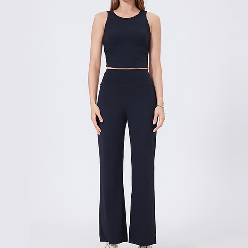 Olivenorma Versatile Straight-Leg Cut Mid Waist Stretch Dress Yoga Pants - image 24