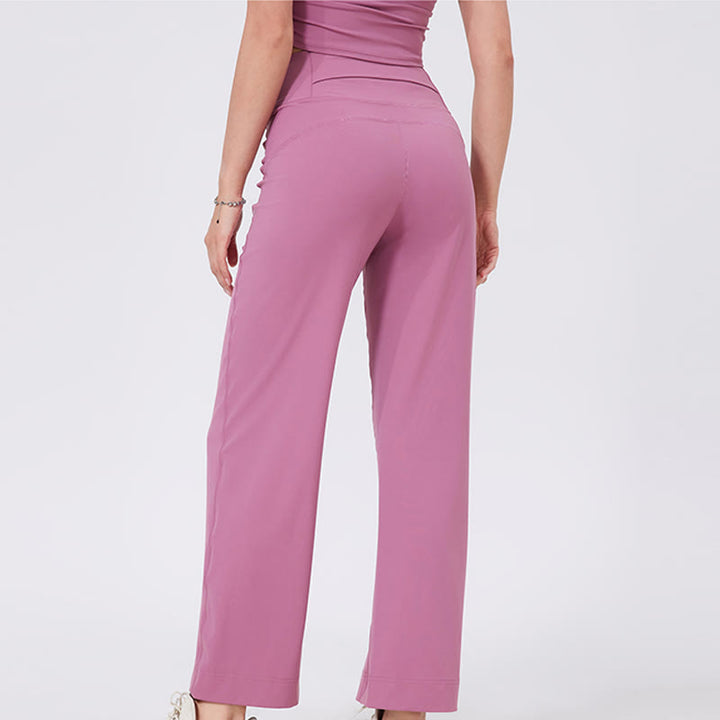 Olivenorma Versatile Straight-Leg Cut Mid Waist Stretch Dress Yoga Pants - image 1