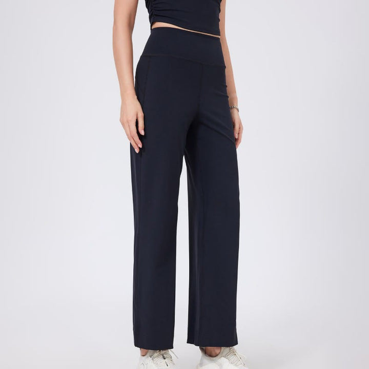 Olivenorma Versatile Straight-Leg Cut Mid Waist Stretch Dress Yoga Pants - Black - XL - image 22