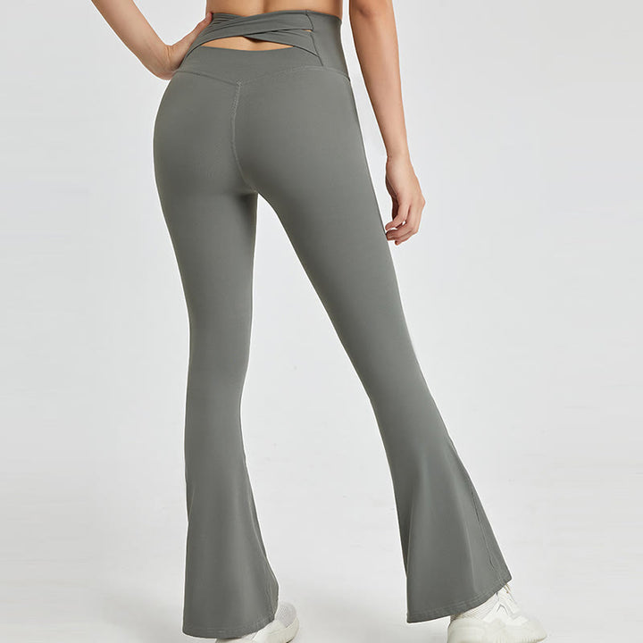 Olivenorma Women Workout Flare Leggings High Waist Yoga Pants - Grey - XL - image 8