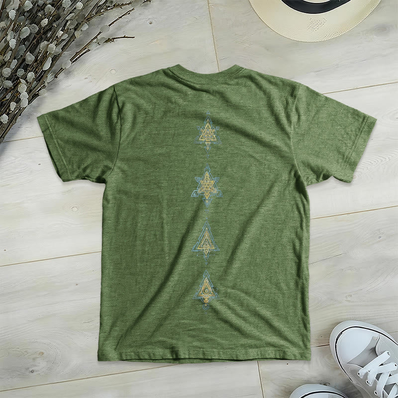 Olivenorma Metatro's Cube Symbol Sacred Geometry Healing Tee V-Neck Spiritual T-Shirt - image 27