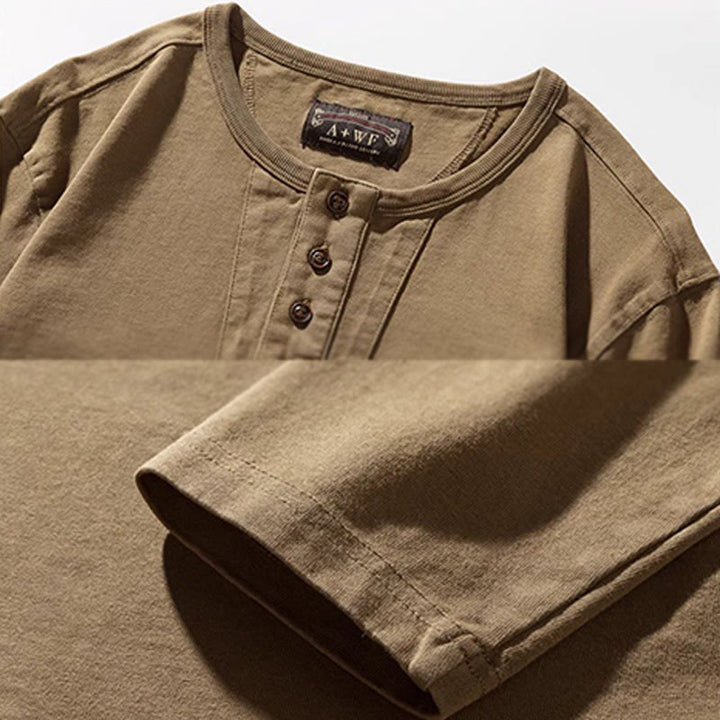 Olivenorma Vintage Mens Long Sleeve Cotton Button Tops Autumn Winter Shirts - image 7