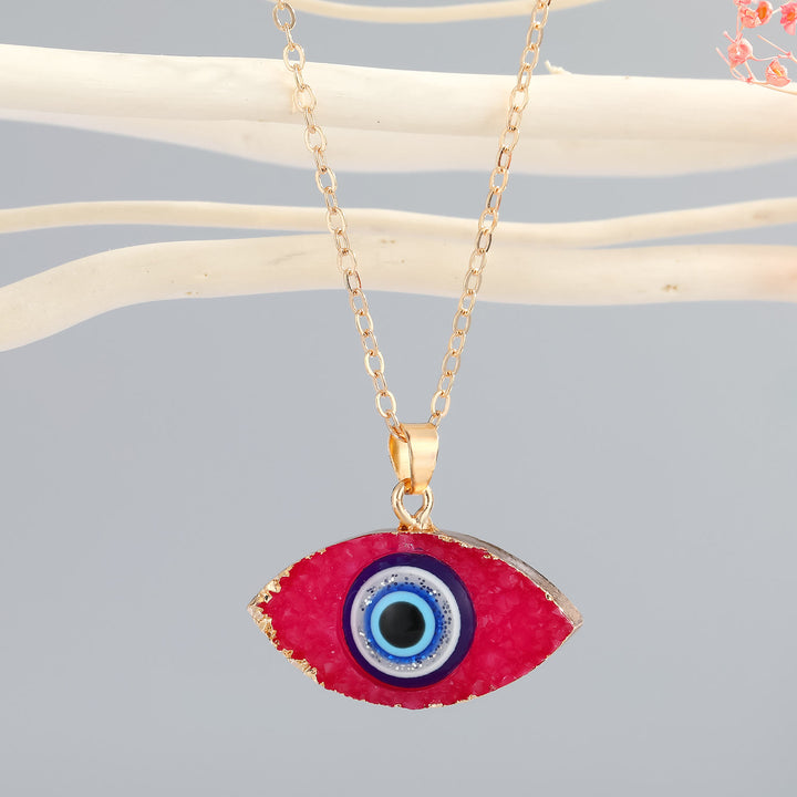 Olivenorma Clear Quartz Evil Eye Energy Necklace - Ruby Quartz - image 7