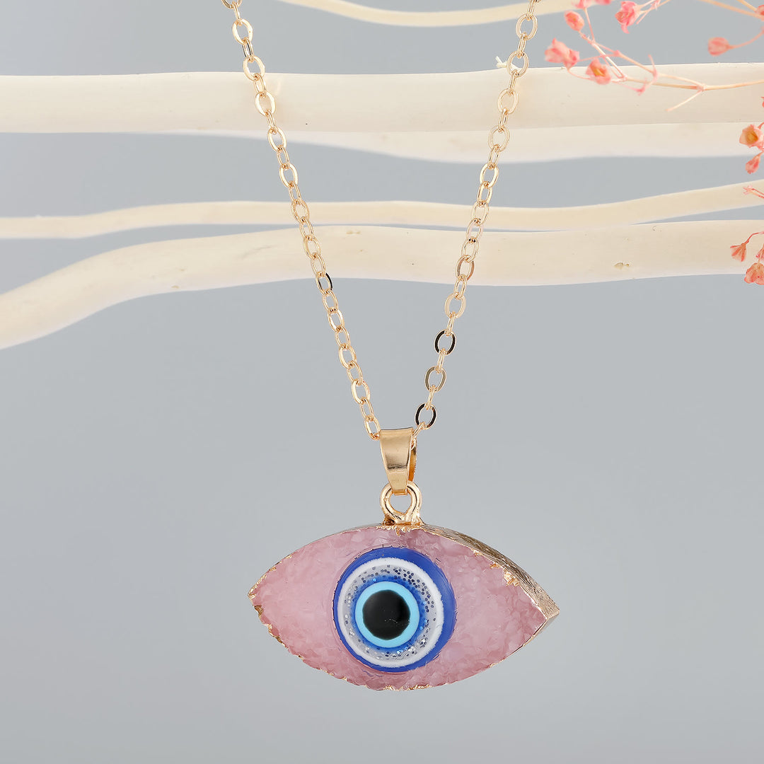 Olivenorma Clear Quartz Evil Eye Energy Necklace - Rose Quartz - image 11