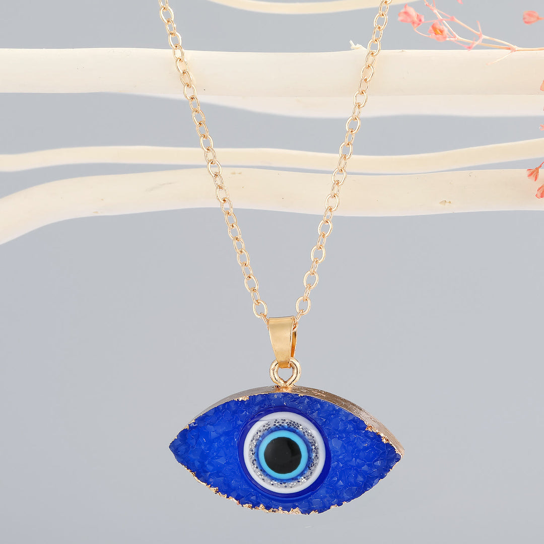 Olivenorma Clear Quartz Evil Eye Energy Necklace - Blue Crystal - image 15