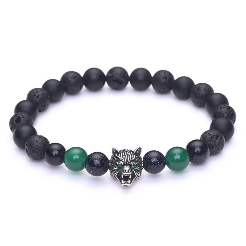 Olivenorma Fenrir Wolf Head Inner-Strength Protection Gemstone Bracelet - image 8