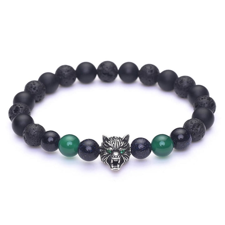 Olivenorma Fenrir Wolf Head Inner-Strength Protection Gemstone Bracelet - image 8