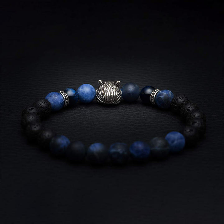 Olivenorma Fenrir Wolf Head Inner-Strength Protection Gemstone Bracelet - image 4