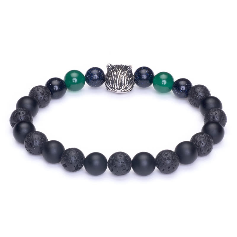 Olivenorma Fenrir Wolf Head Inner-Strength Protection Gemstone Bracelet - image 9