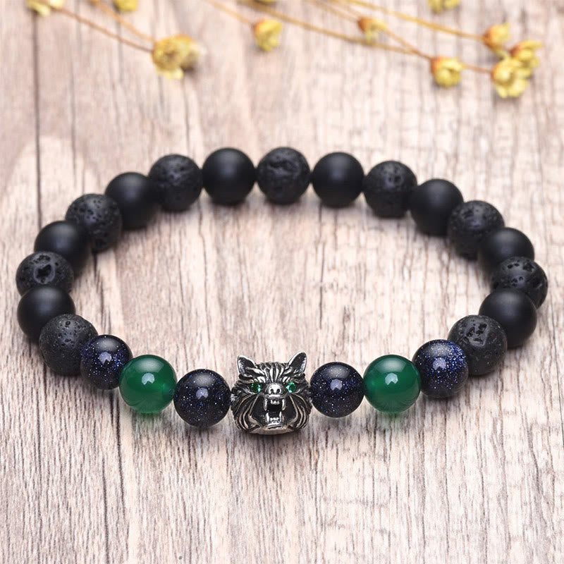 Olivenorma Fenrir Wolf Head Inner-Strength Protection Gemstone Bracelet - image 10