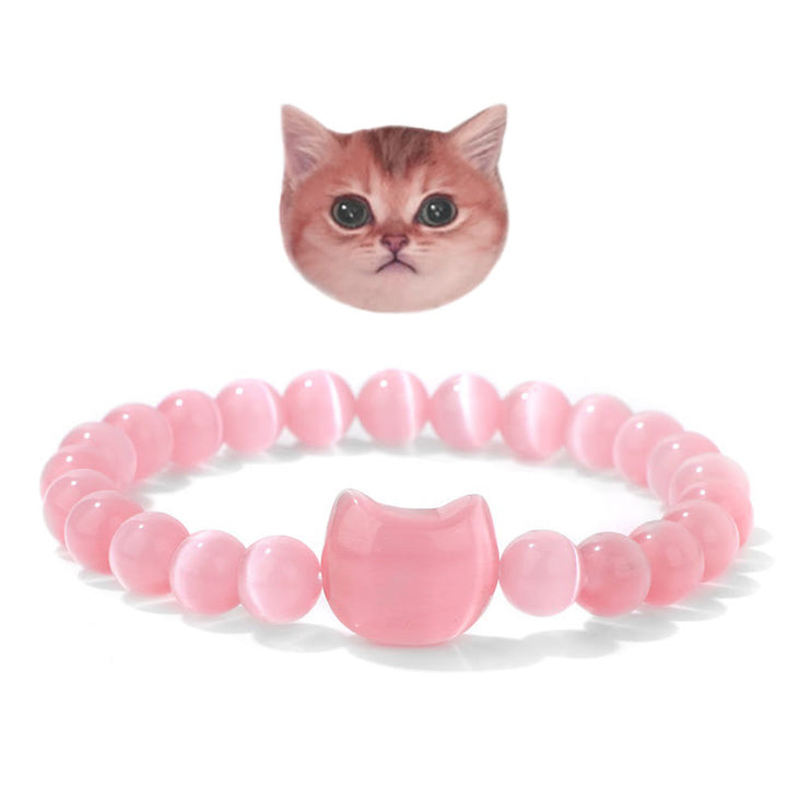 Olivenorma Stray Cat Protection Bracelet with Card - Pink Cat's Eye Stone - With Card - image 11