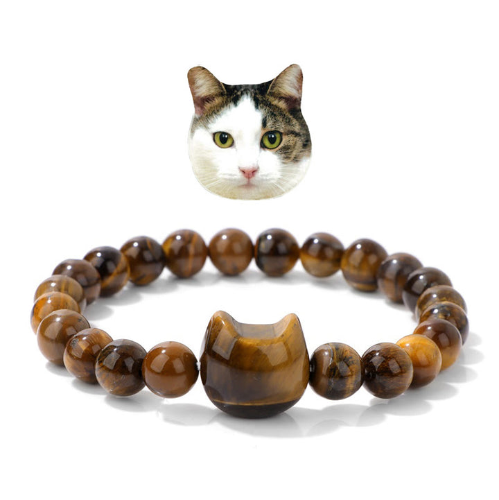 Olivenorma Mystic Meow Charm Crystal Bracelet - Tiger Eye - image 14