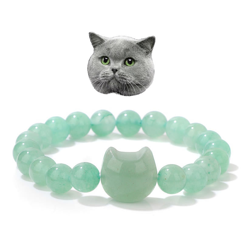 Olivenorma Mystic Meow Charm Crystal Bracelet - Green Aventurine - image 15