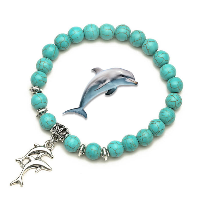 Olivenorma Animals Spirit Guardian Charm Turquoise Bracelets - Dolphin - image 0