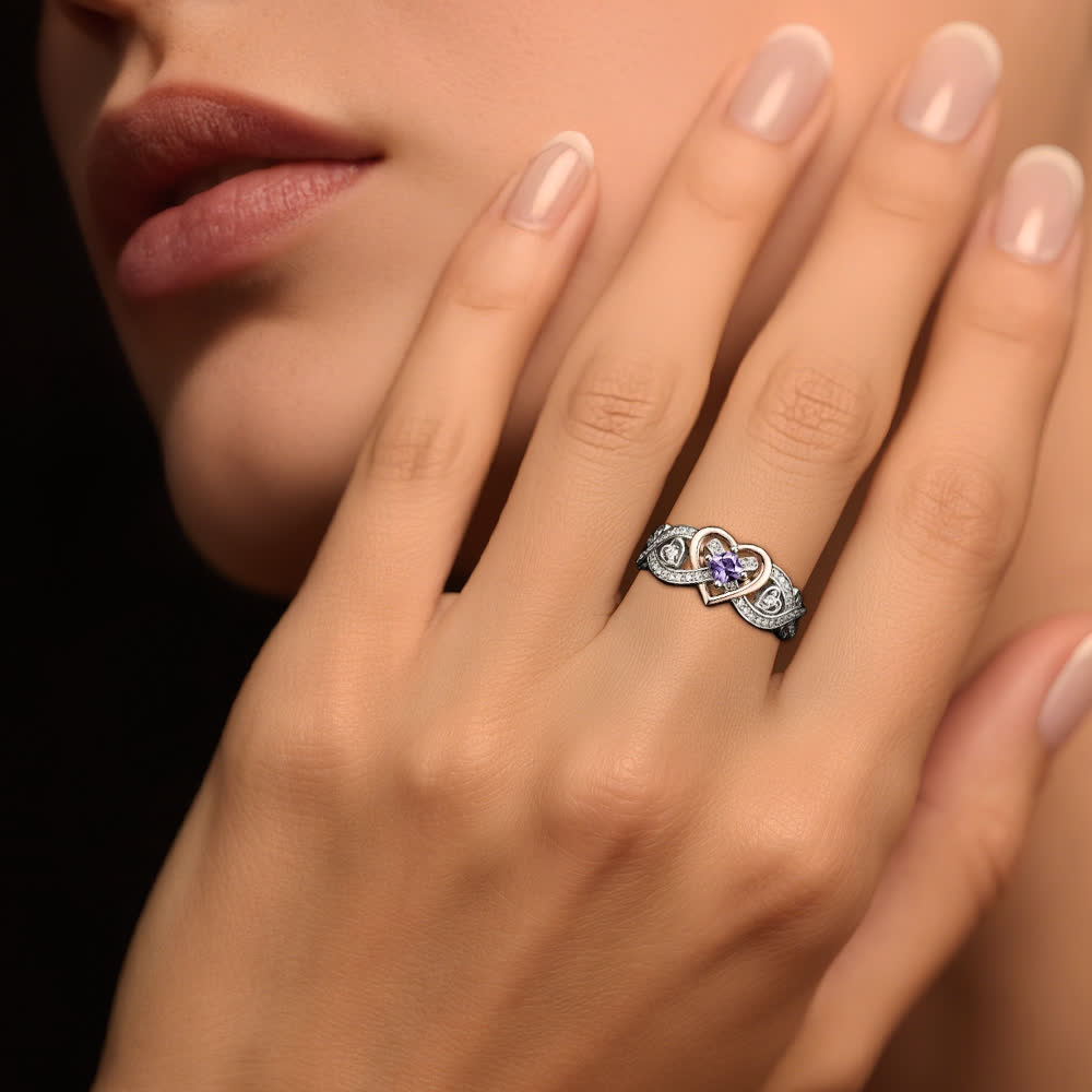 Olivenorma Freyja's Heart Amethyst Love Ring - image 1