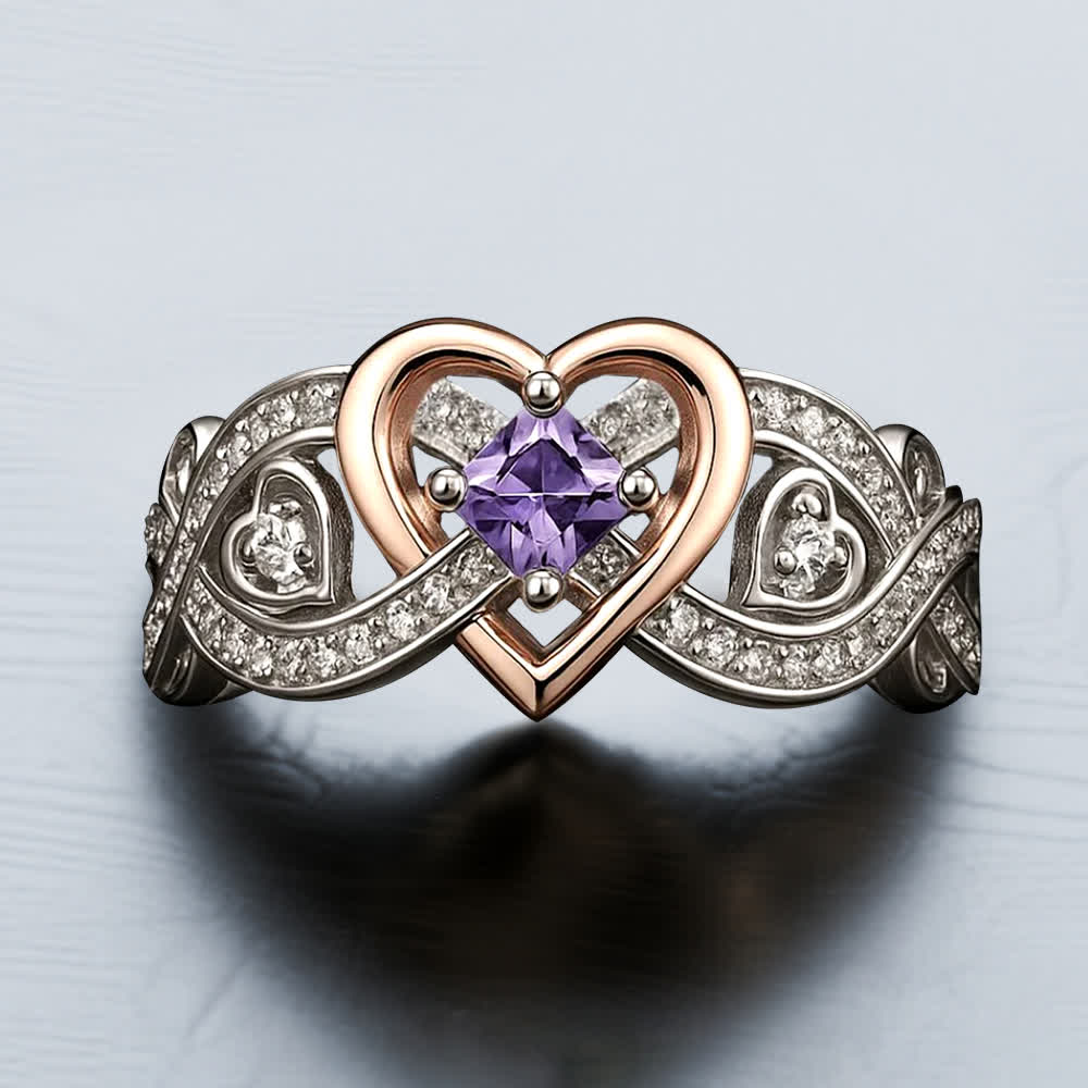 Olivenorma Freyja's Heart Amethyst Love Ring - image 4
