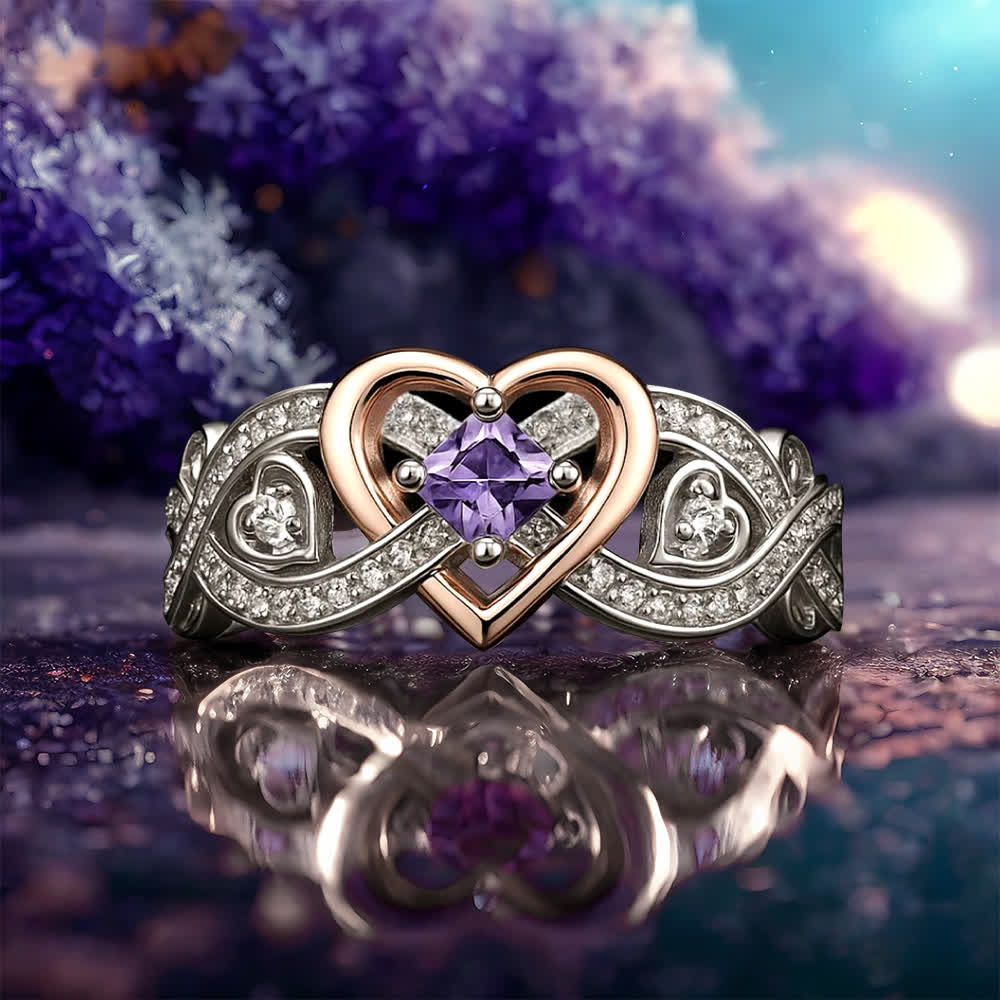 Olivenorma Freyja's Heart Amethyst Love Ring - image 3
