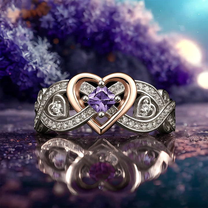 Olivenorma Freyja's Heart Amethyst Love Ring - image 3