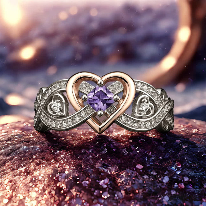 Olivenorma Freyja's Heart Amethyst Love Ring - image 2
