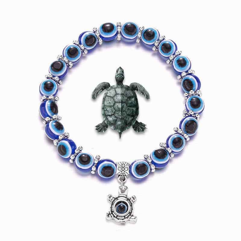 Olivenorma Double Guardians Evil Eye Animals Totem Beaded Bracelet - Sea Turtle - image 7