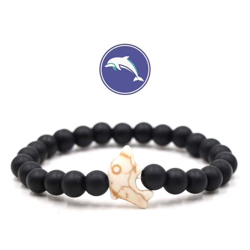 Olivenorma Dolphin's Whisper Gemstone Bracelet - Black Onyx - image 1