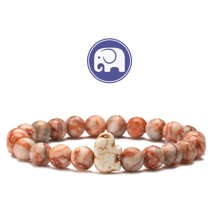 Olivenorma Elephant Wisdom Gemstone Bracelet - Red Net Stone - image 11