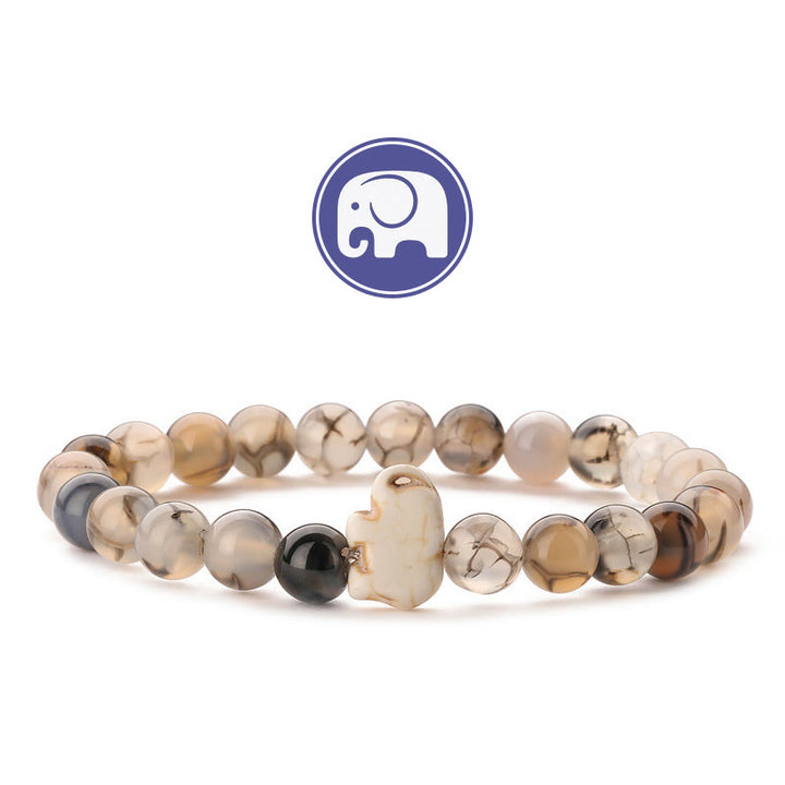 Olivenorma Elephant Wisdom Gemstone Bracelet - Dragon Bone Stone - image 10