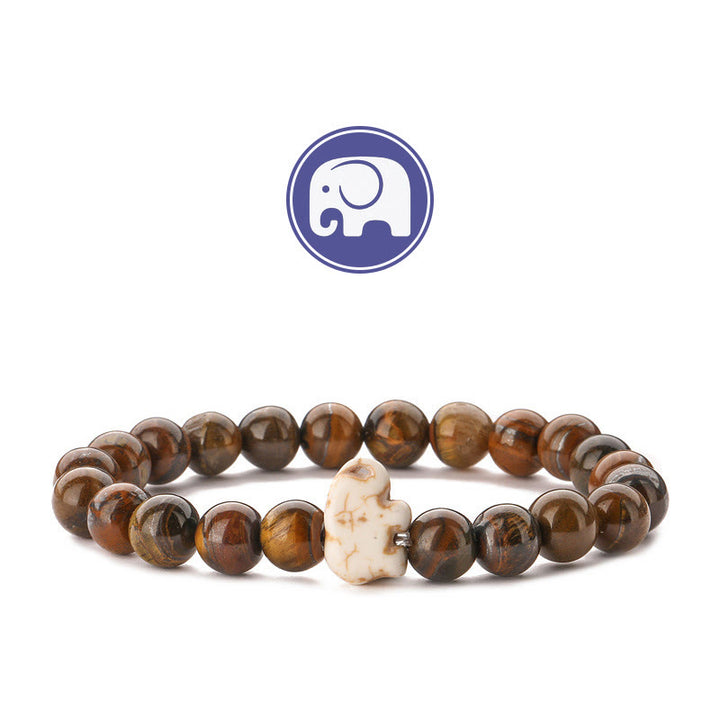 Olivenorma Elephant Wisdom Gemstone Bracelet - Tiger Eye - image 9