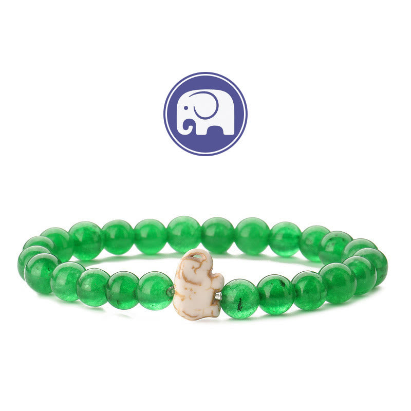 Olivenorma Elephant Wisdom Gemstone Bracelet - Green Chaldecony - image 21