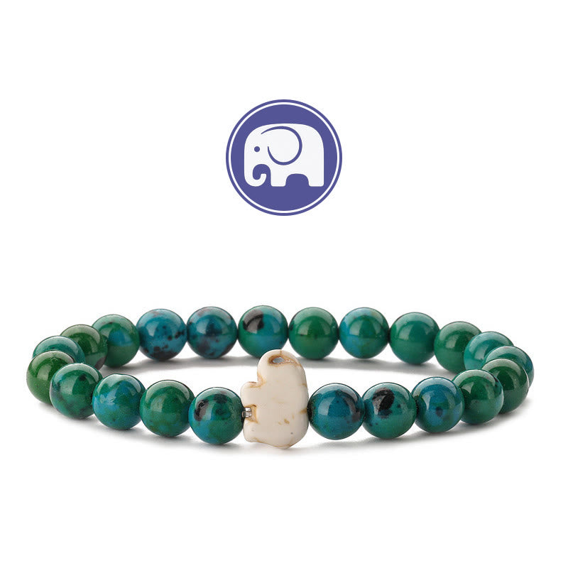 Olivenorma Elephant Wisdom Gemstone Bracelet - Chrysocolla - image 4