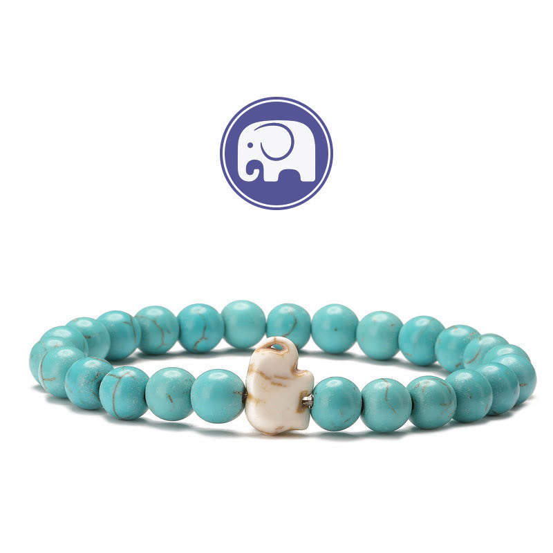 Olivenorma Elephant Wisdom Gemstone Bracelet - Turquoise - image 0