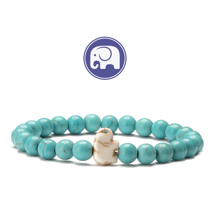 Olivenorma Elephant Wisdom Gemstone Bracelet - Turquoise - image 0