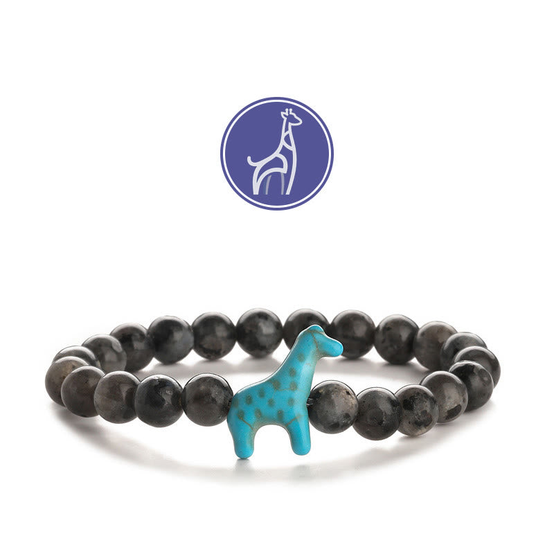 Olivenorma Giraffe Growth Gemstone Bracelet - Blue Giraffe - Labradorite - image 9