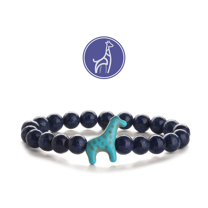 Olivenorma Giraffe Growth Gemstone Bracelet - Blue Giraffe - Lapis Lazuli - image 7