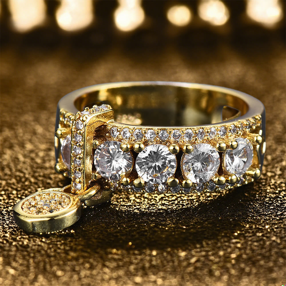 Olivenorma Hecate's Sigil Sparkling Zirconia Ring - White - US 13 - image 0