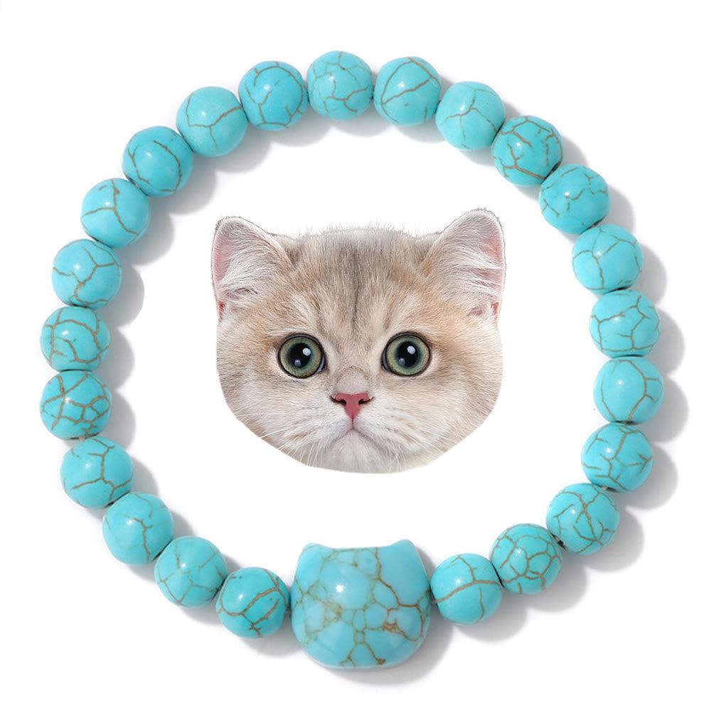 Olivenorma Mystic Meow Charm Crystal Bracelet - Turquoise - image 21