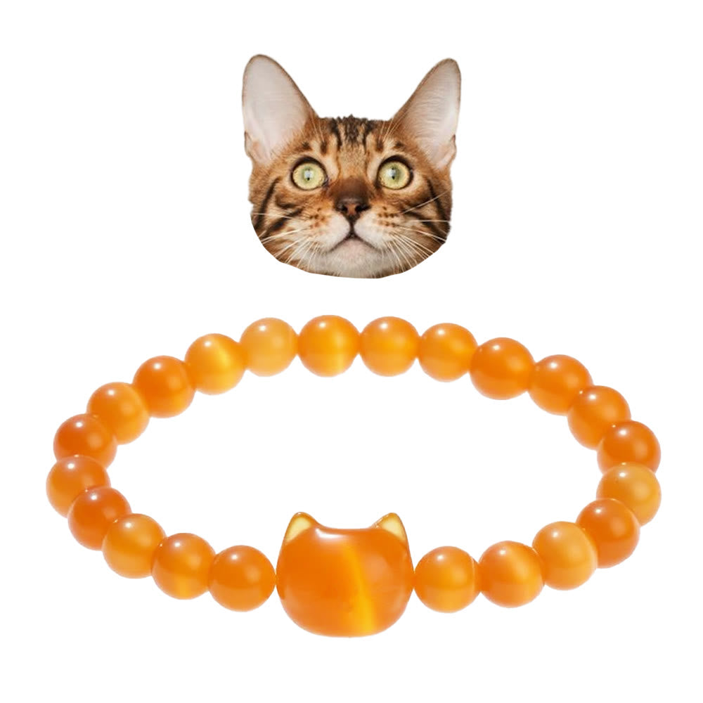 Olivenorma Mystic Meow Charm Crystal Bracelet - Orange Cat's Eye Stone - image 19