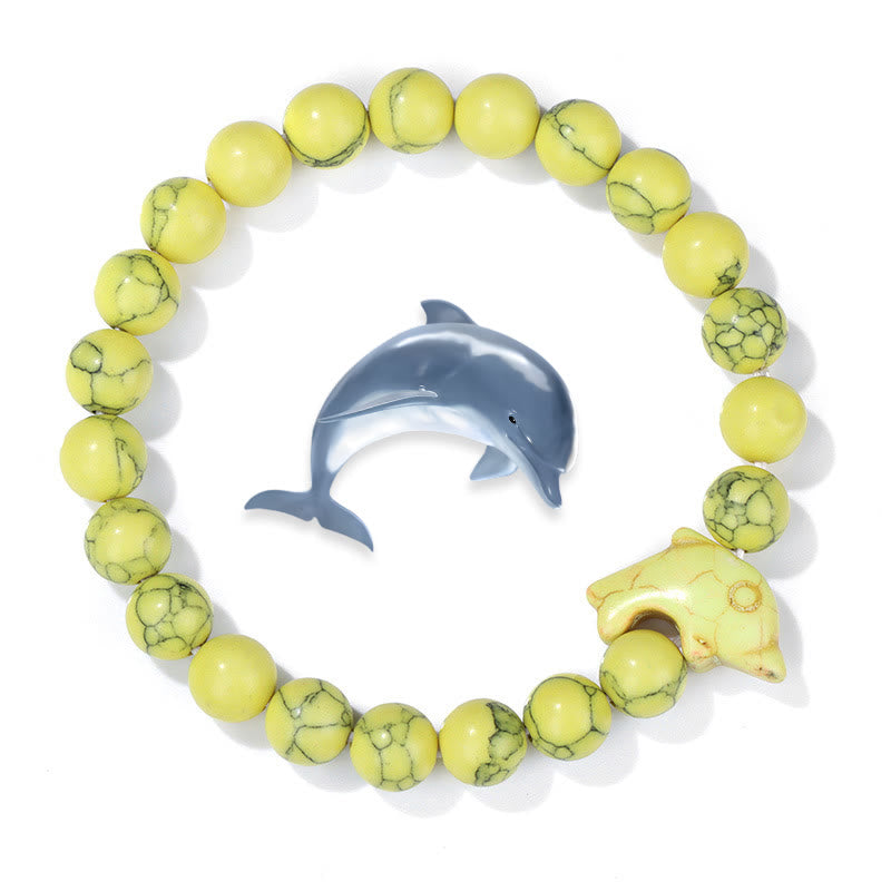 Olivenorma Dolphin Ocean Guardian Turquoise Bracelet - Yellow Turquoise - image 3