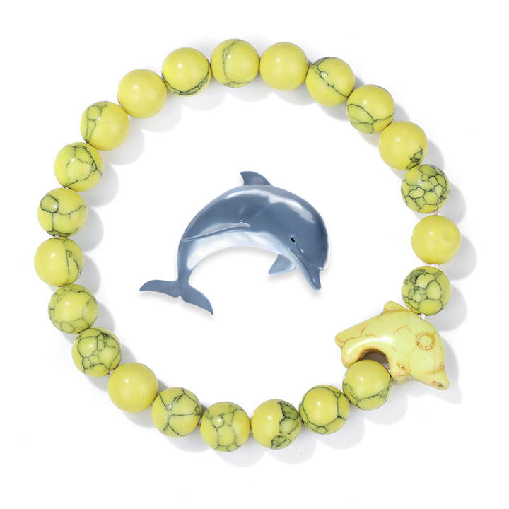 Olivenorma Dolphin Ocean Guardian Turquoise Bracelet - Yellow Turquoise - image 3